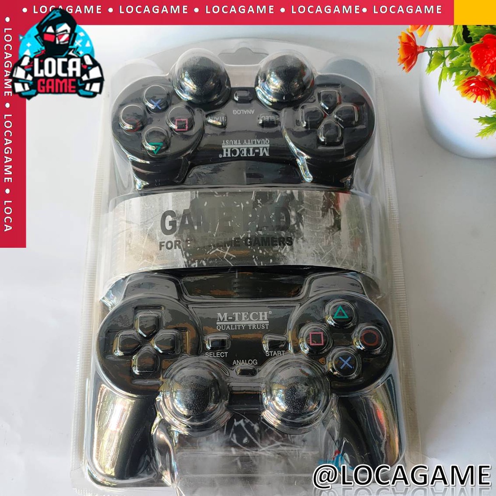 GAMEPAD SINGLE DOUBLE USB STIK STICK PC/LAPTOP/JOYSTIK HITAM MERK M-TECH