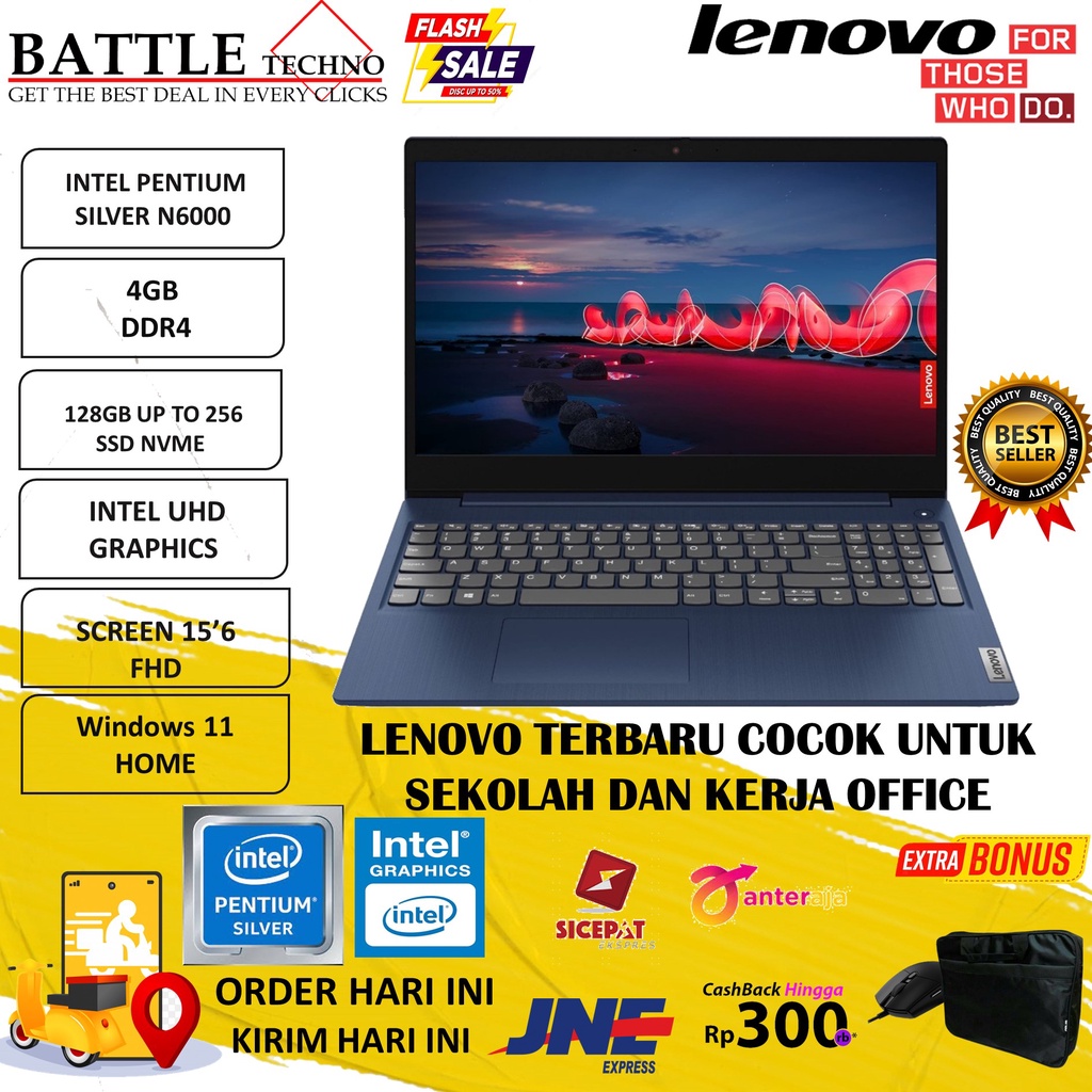 LENOVO IDEAPAD SLIM 1 15 INTEL PENTIUM SILVER N6000 8GB 256GB BLUE W11