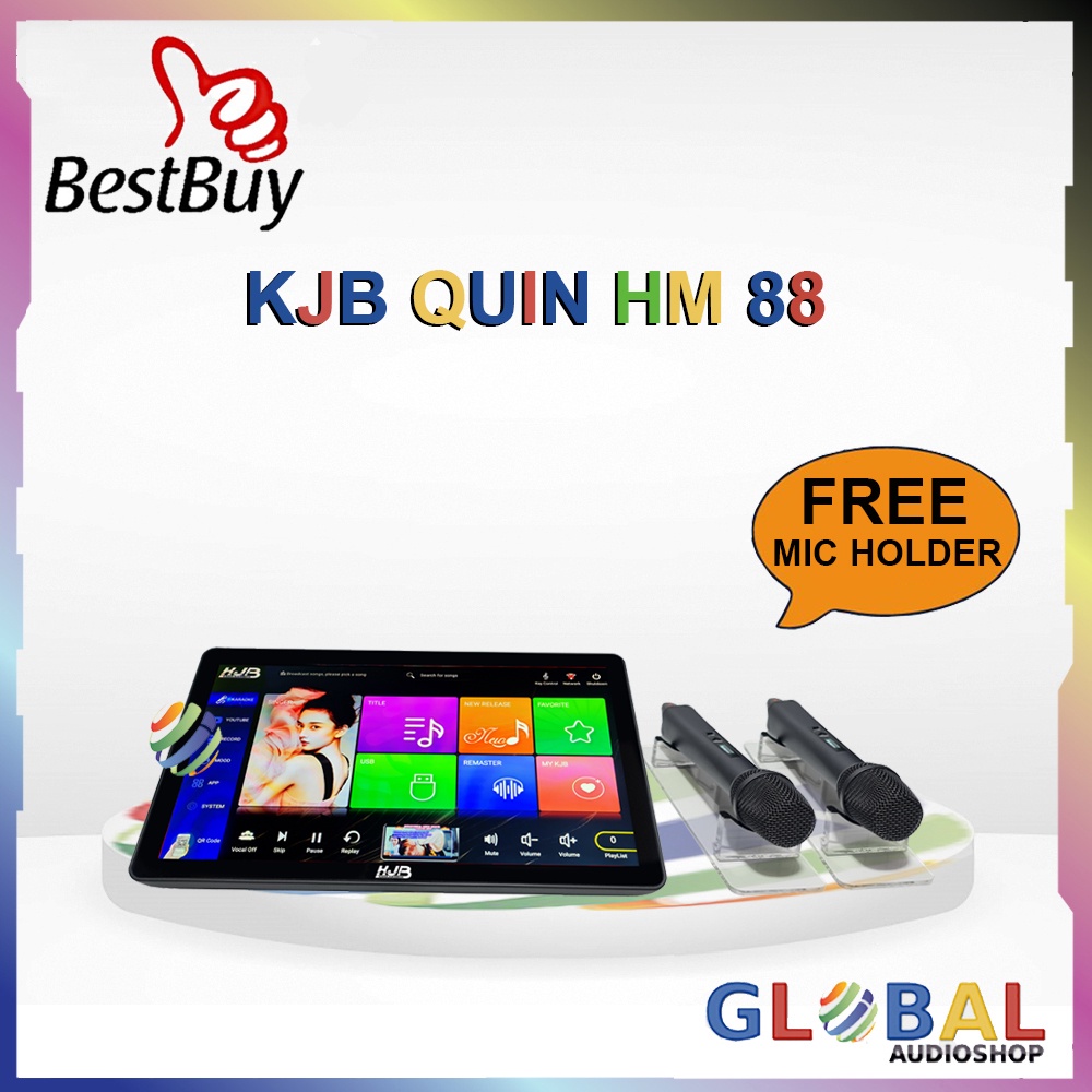 KJB HM88 QU1N HM-88 QUEEN QUIN KARAOKE ALL IN ONE KAIO 2 MIC WIRELESS