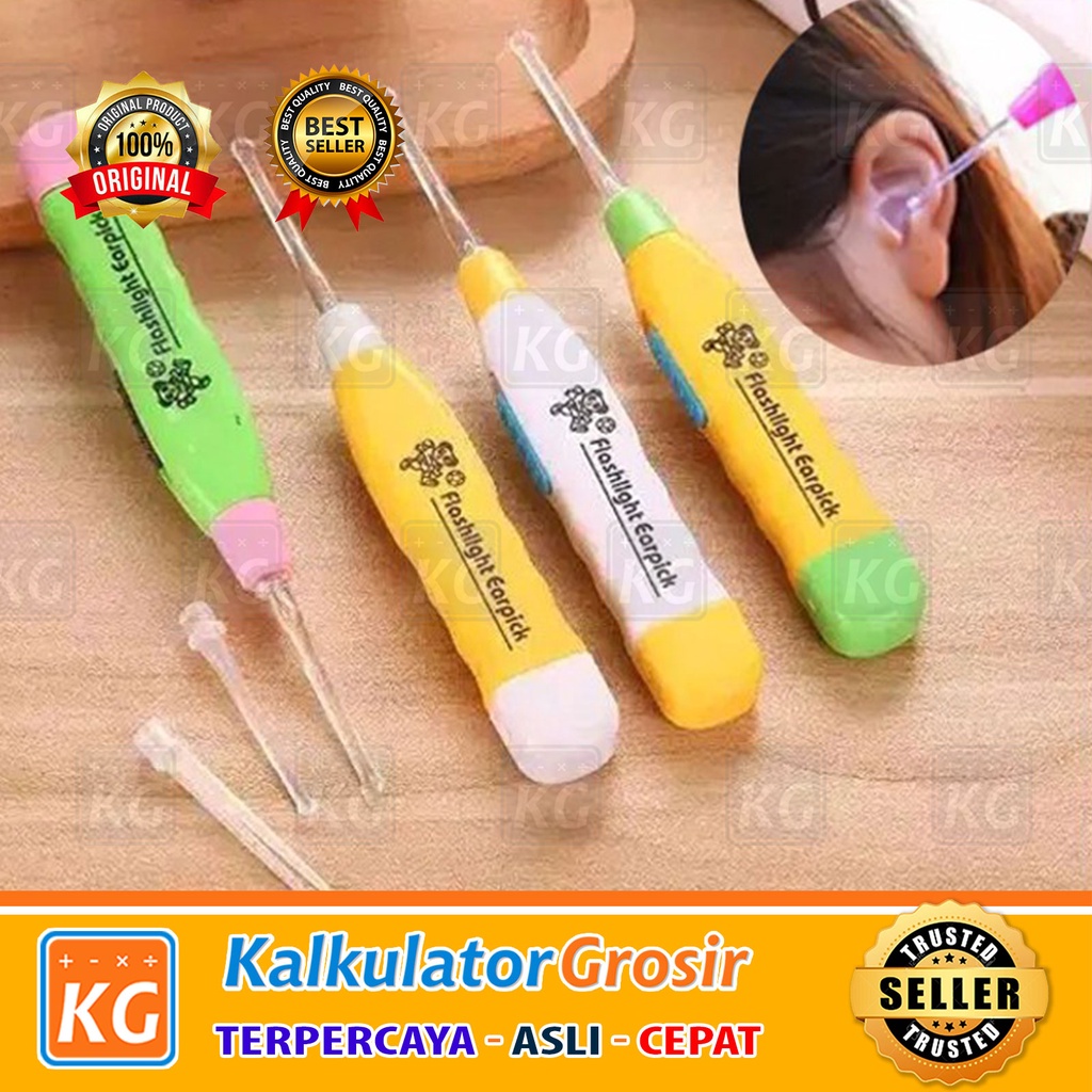 Korek Kuping Kucing LED Hewan Anjing Senter Led Nyala Earpick Flash Light Lampu Anak Souvenir