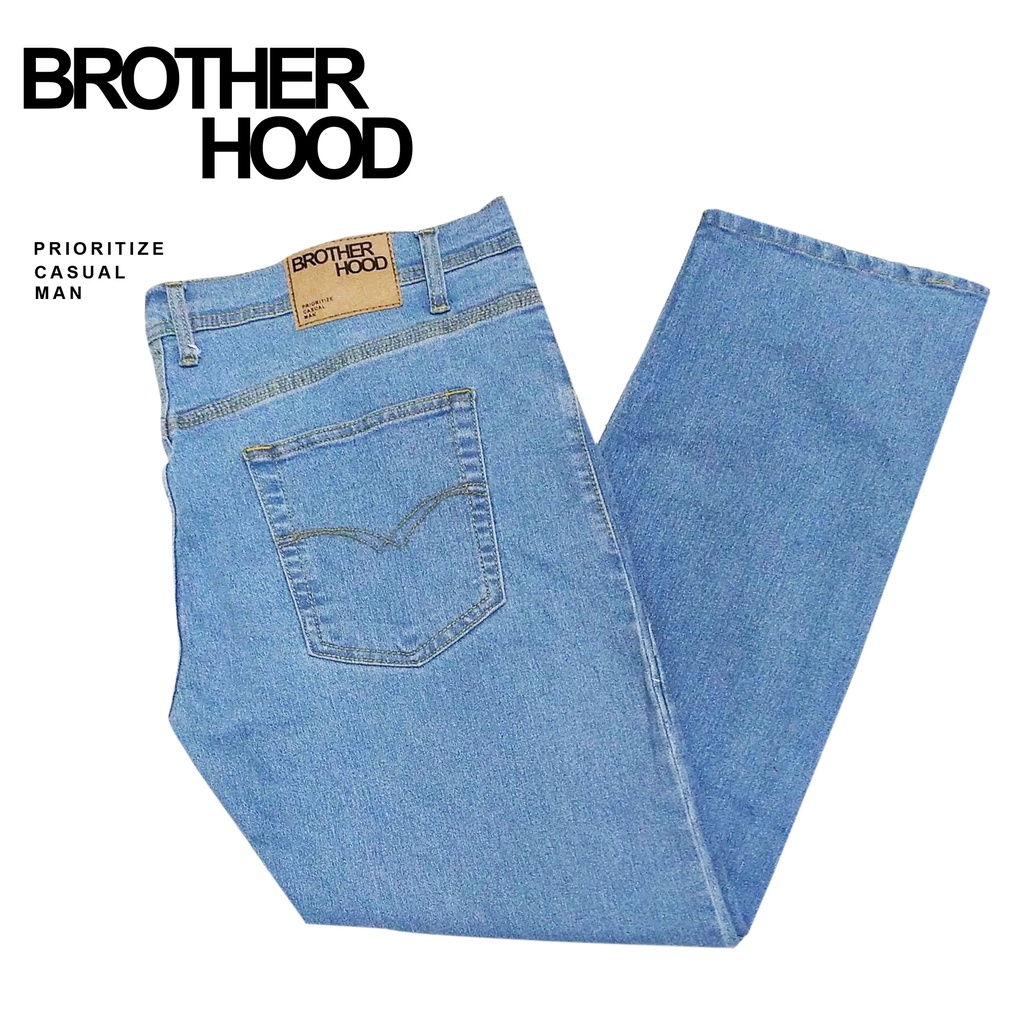 BIG SIZE BROTHER HOOD -  Celana Jeans  Panjang Jeans jumbo Pria streach melar  terbaru original distro