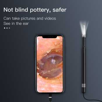 Kamera Endoskopi Pembersih Telinga Android Endoscope OTG USB / Pembersih Telinga Kamera Anak Dewasa Ear Cleaning Endoscope / Korek Kuping Led Kamera HD Earpick Camera Alat Pengecek Telinga / Kamera Endoscope Endoskop Endoskopi Perawatan Kesehatan Telinga