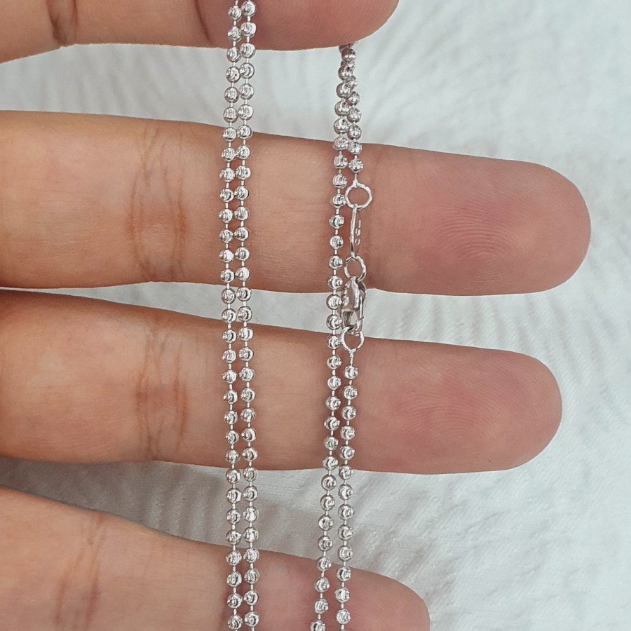 kalung botoran model merica var pendek emas 75% 750 75 % 17k