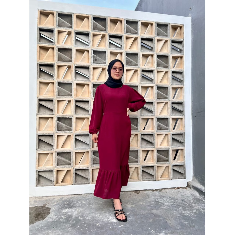 MF CM Dress Yuniar - Dress Wanita Crinkle - Dress Terbaru