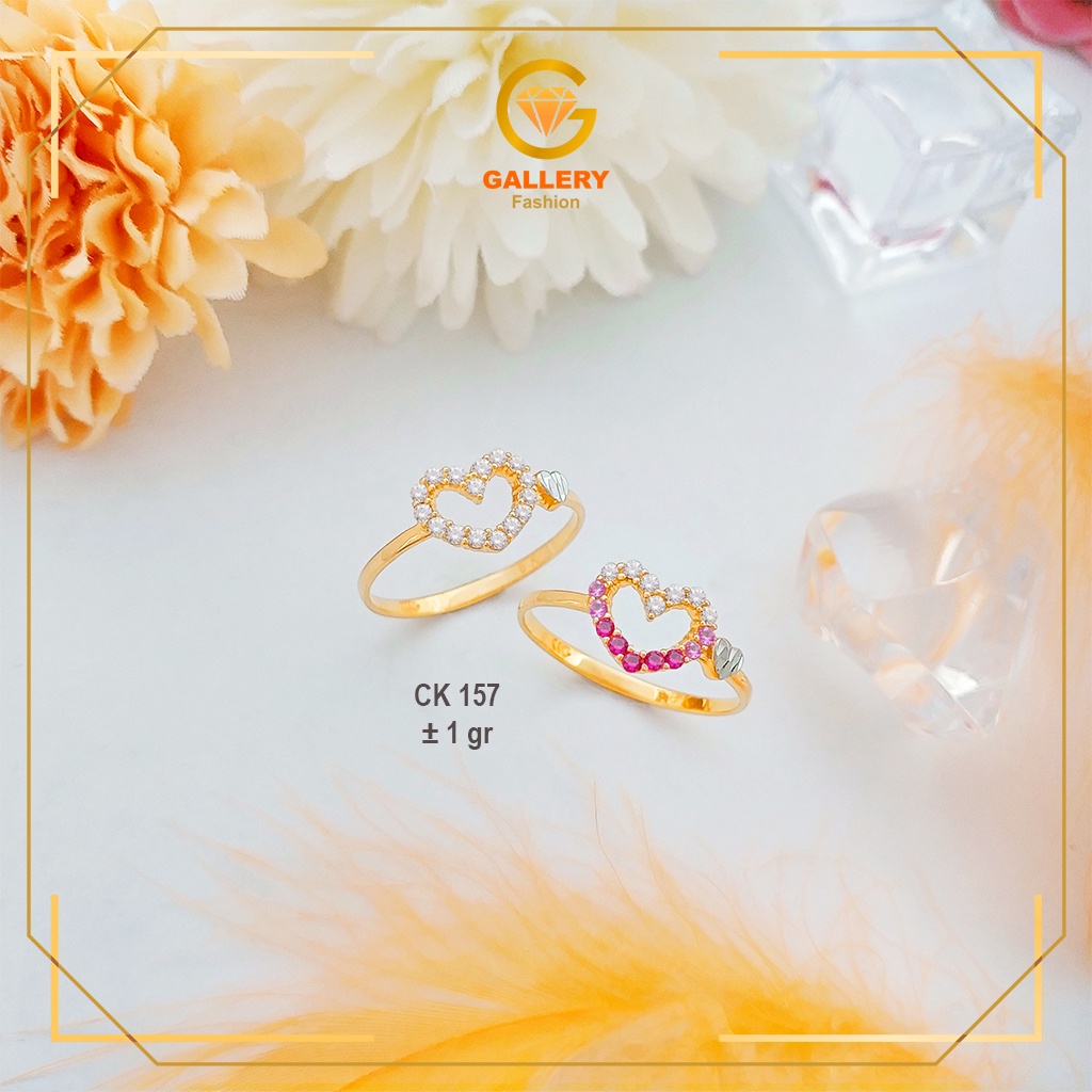 CINCIN EMAS ASLI KADAR 375/8KARAT DAN 300/6KARAT KODE CK157 CINCIN BENTUK INFINITY LOVE