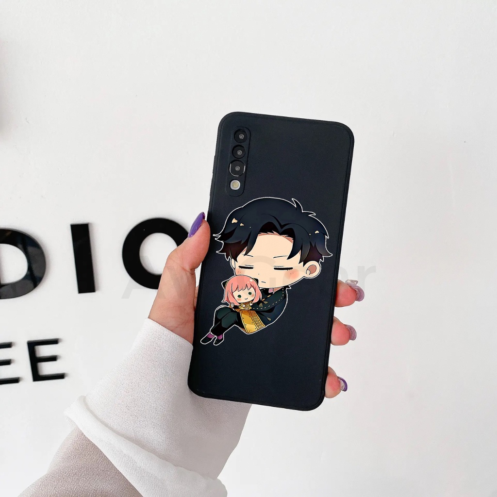 RLM Anya Couple Damian Spy X Family Series Square Edge TPU Softcase Compatible With REALME Narzo 50A Prime 9+ Pro C25Y C21Y C20 C11 8i C12