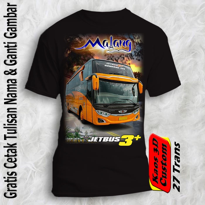 Kaos Bus Manis 27 Trans Custom Satuan Ukuran Couple / Baju Bis Om Basuri Telolet