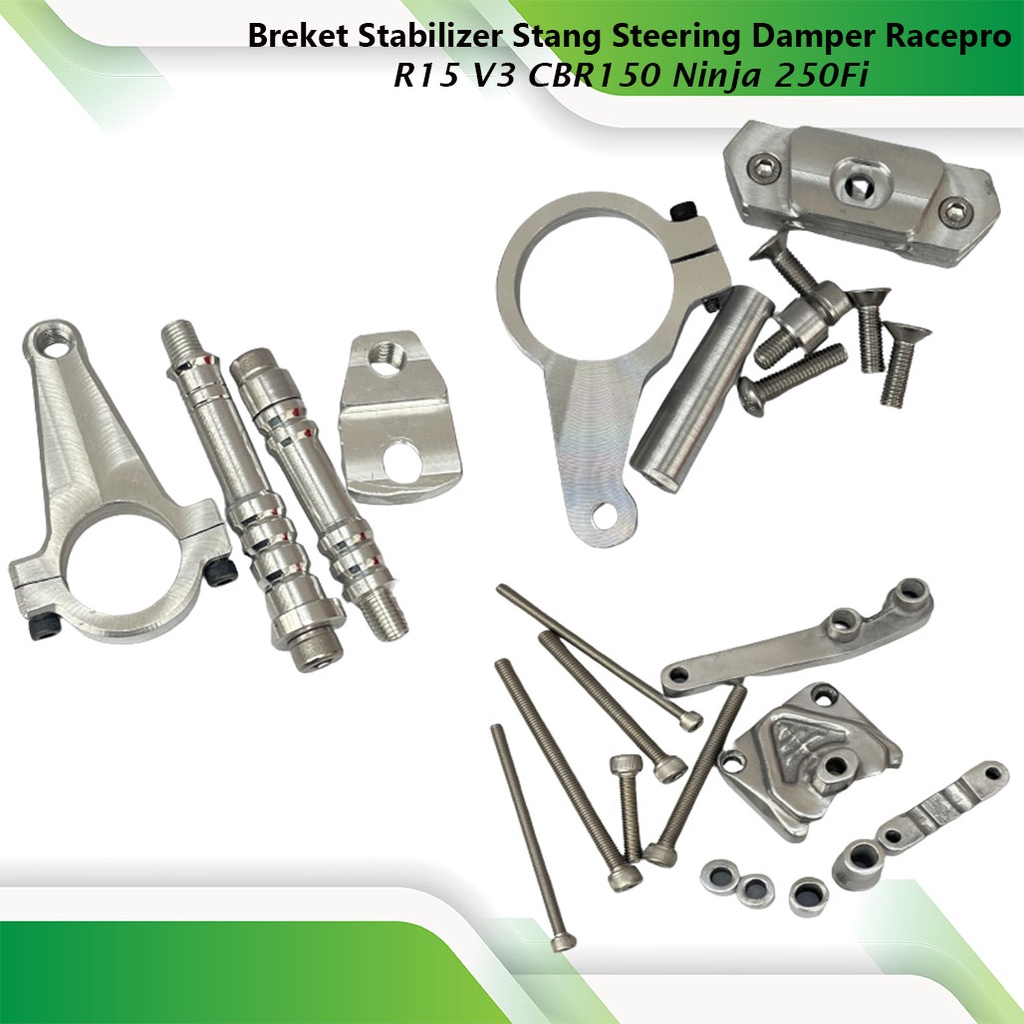 Breket Stabilizer Stang Steering Damper Racepro R15 V3 CBR150 Ninja 25