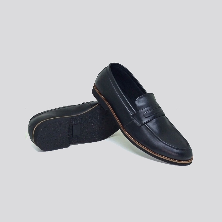 sepatu pria loafers moccasin black oxford casual formal BIG SIZE sepatu kerja main gaya cowok keren ukuran besar jumbo