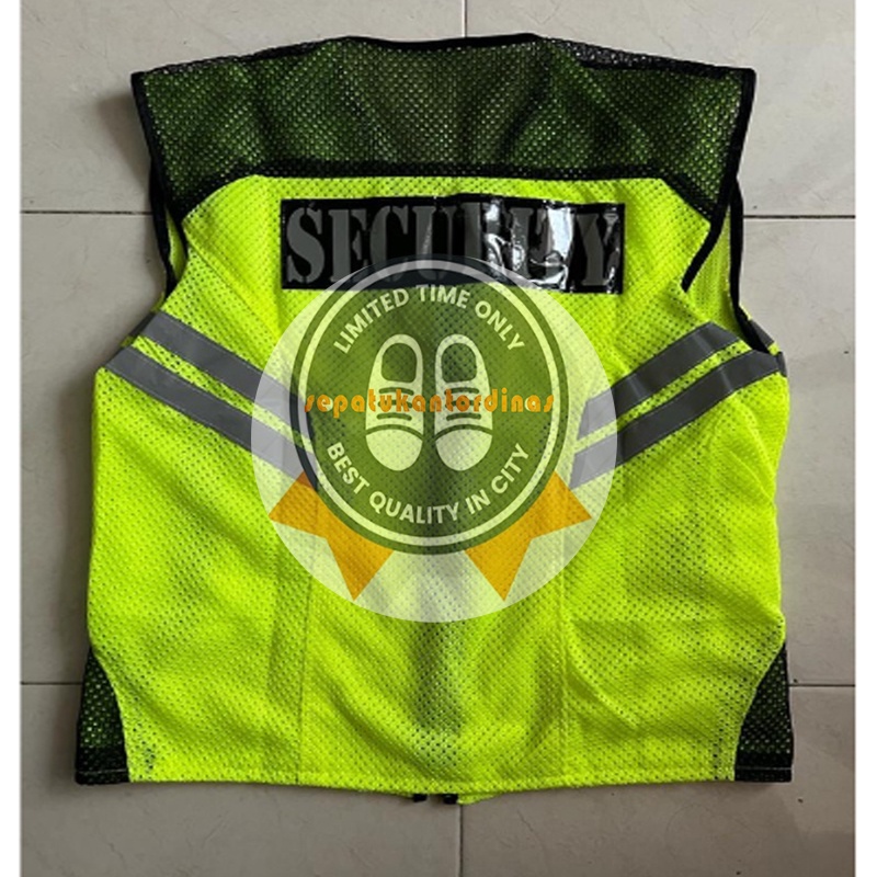 SKD Rompi Satpam Security Mesh Model Terbaru Bahan Jaring