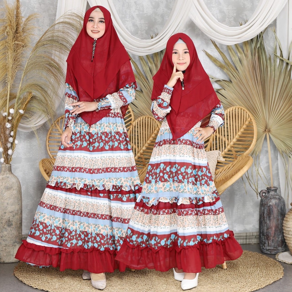 Setelan Couple Ibu Dan Anak Perempuan Fashion Muslim Nada HOPYLOVY