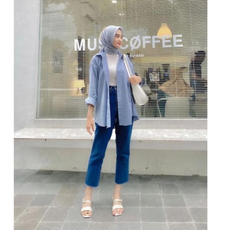 RECOMENDED BAJU WANITA POLOS CASUAL PUTIH ARMY HITAM IVORY WANITA LENGAN PANJANG