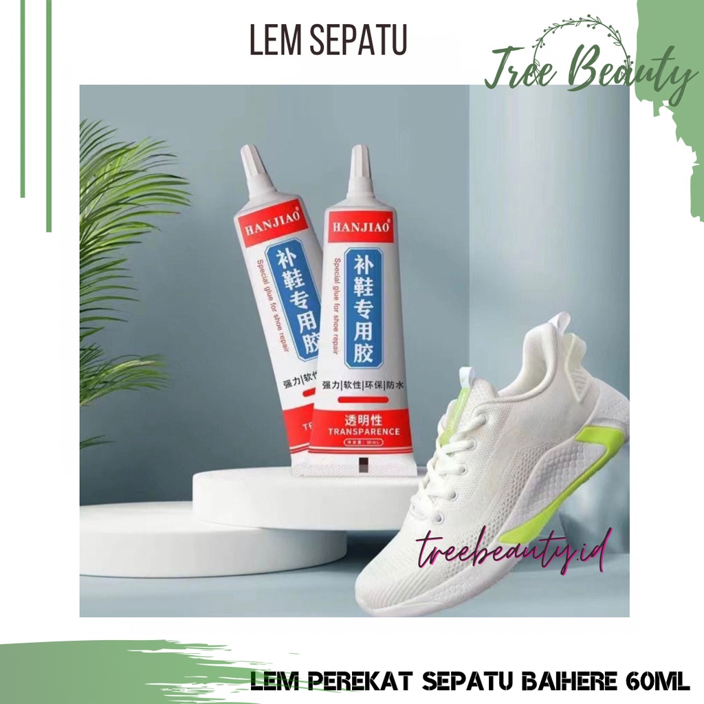 Lem Perekat Sepatu Baihere 60ml Super Kuat / Cairan Penambal Sol Sepatu Sendal Heels / Lem Perbaikan Serbaguna Tahan Air / Shoe Glue