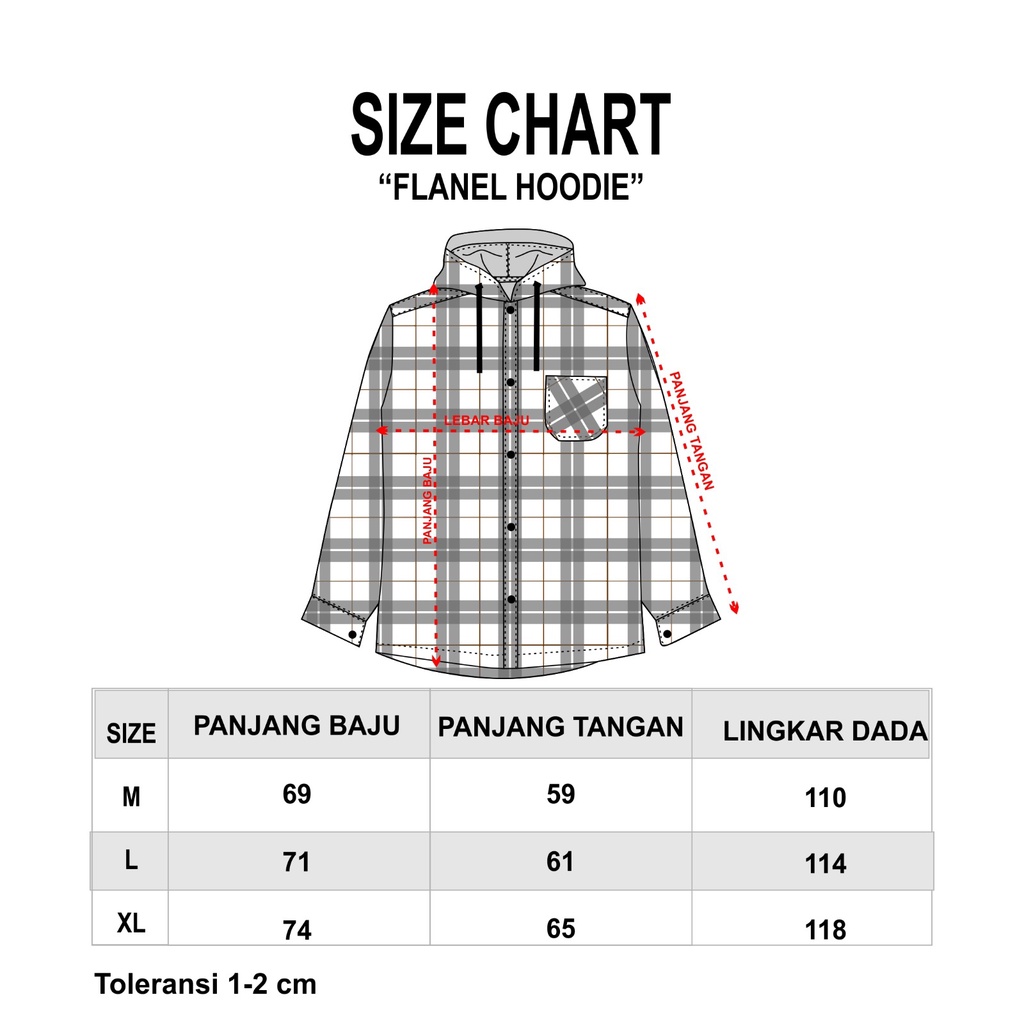 KEMEJA PLANEL HOODIE PRIA DAN WANITA 2IN 1 // KEMEJA PLANEL HOODIE DOBEL KAOS LENGAN PANJANG