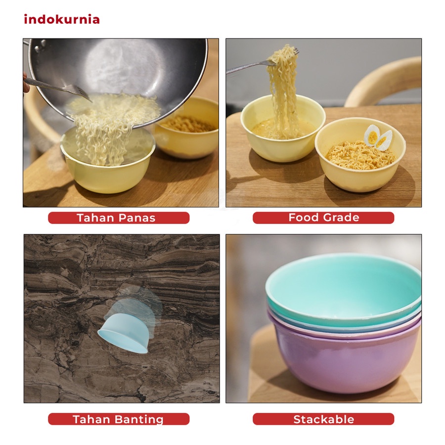 IK - MANGKOK CASUAL PASTEL MACARON PARTY BOWL COLOURFUL TERMURAH