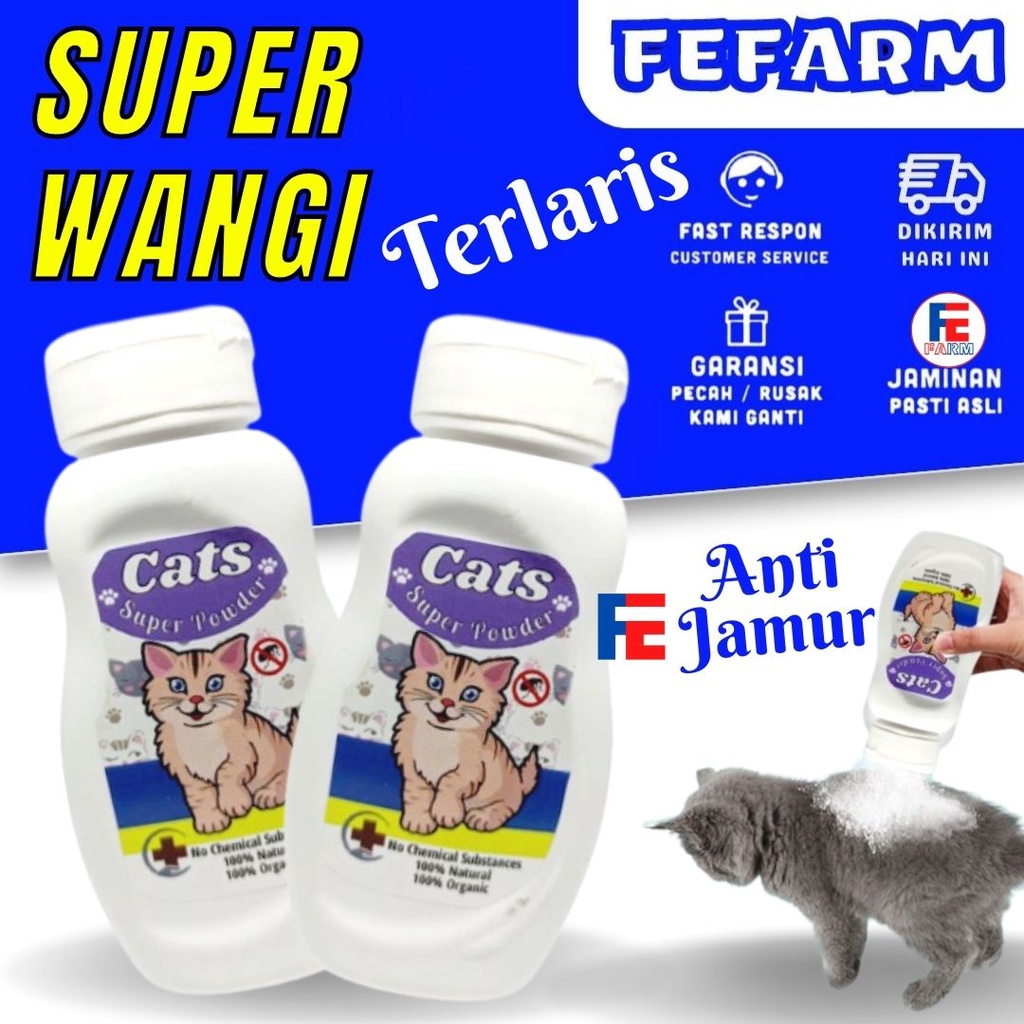 Bedak Kucing dengan Aroma Wangi yang Tahan Lama Dan Anti Jamur Cats FEFARM