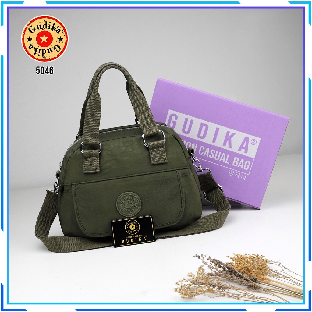 PROMO GUDIKA 5046 - Tas Selempang Wanita Kekinian Import Original Terbaru  Bahan Nilon Waterproof Anti Air Sling Bag Premium Korea bisa muat banyak barang banyak slot kocek terlaris - tas wanita - tas cewek - tas kerja - tas kondangan - gudika bag