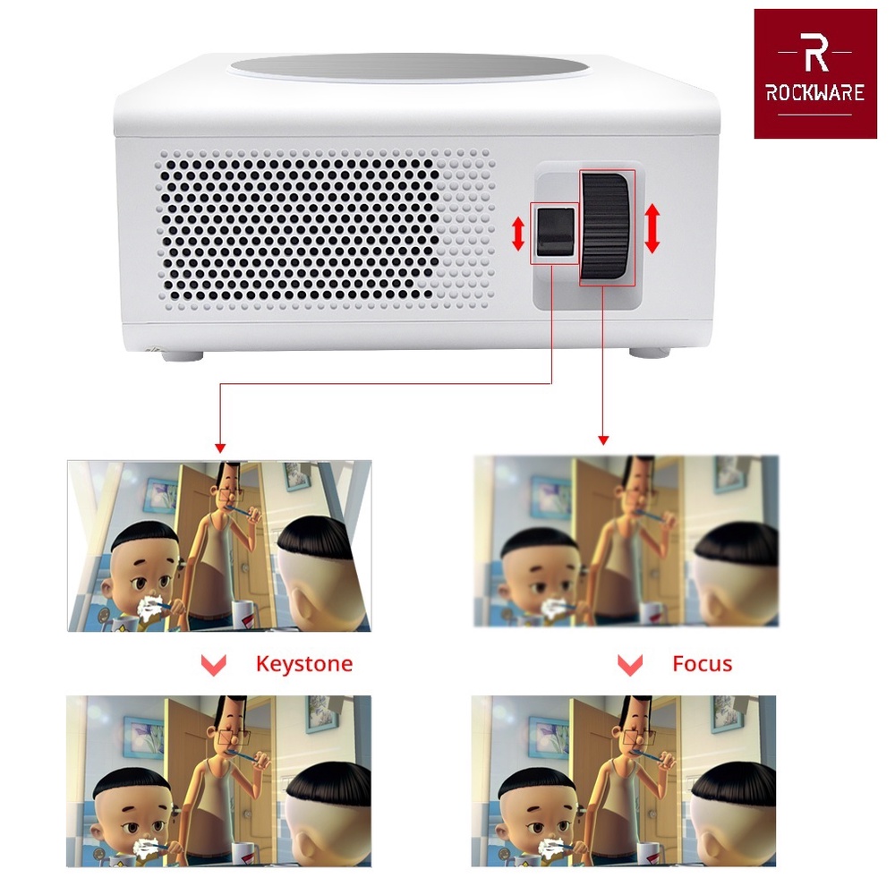 ROCKWARE RW-Q10A Proyektor Q10 ANDROID Projector 1080P 9500 Lumens