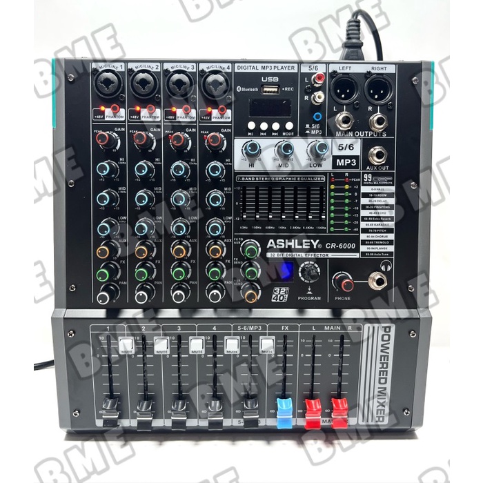 Mix Power Mixer Ashley Cr6000 Cr 6000 6 Channel Original