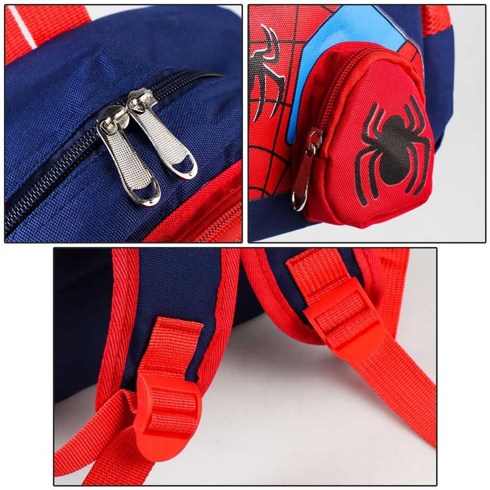 Tas Ransel Anak Sekolah Backpack Karakter Superhero SpiderMan 3D - 6388 - Red/Blue