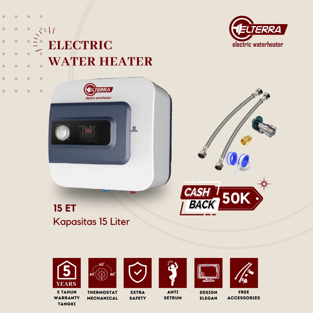 Water Heater Electric Elterra Kemasan 10 Liter 10 L  ET