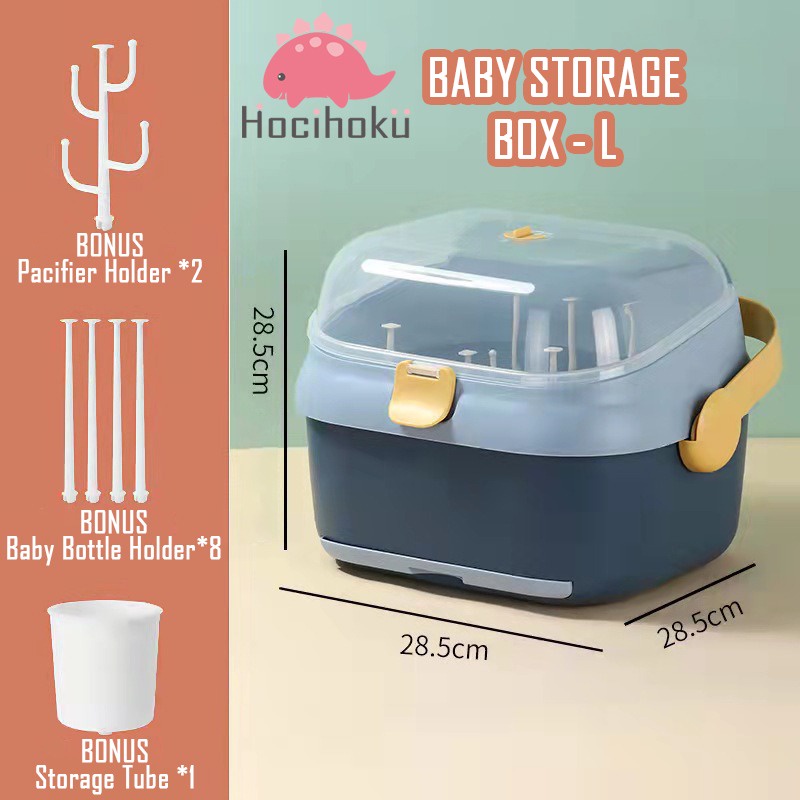 *COD* Rak Pengering Botol Bayi Zavanese Perlengkapan Bayi - Pengering Botol Gelas Serbaguna-BLUE SIZE L + BUBBLE