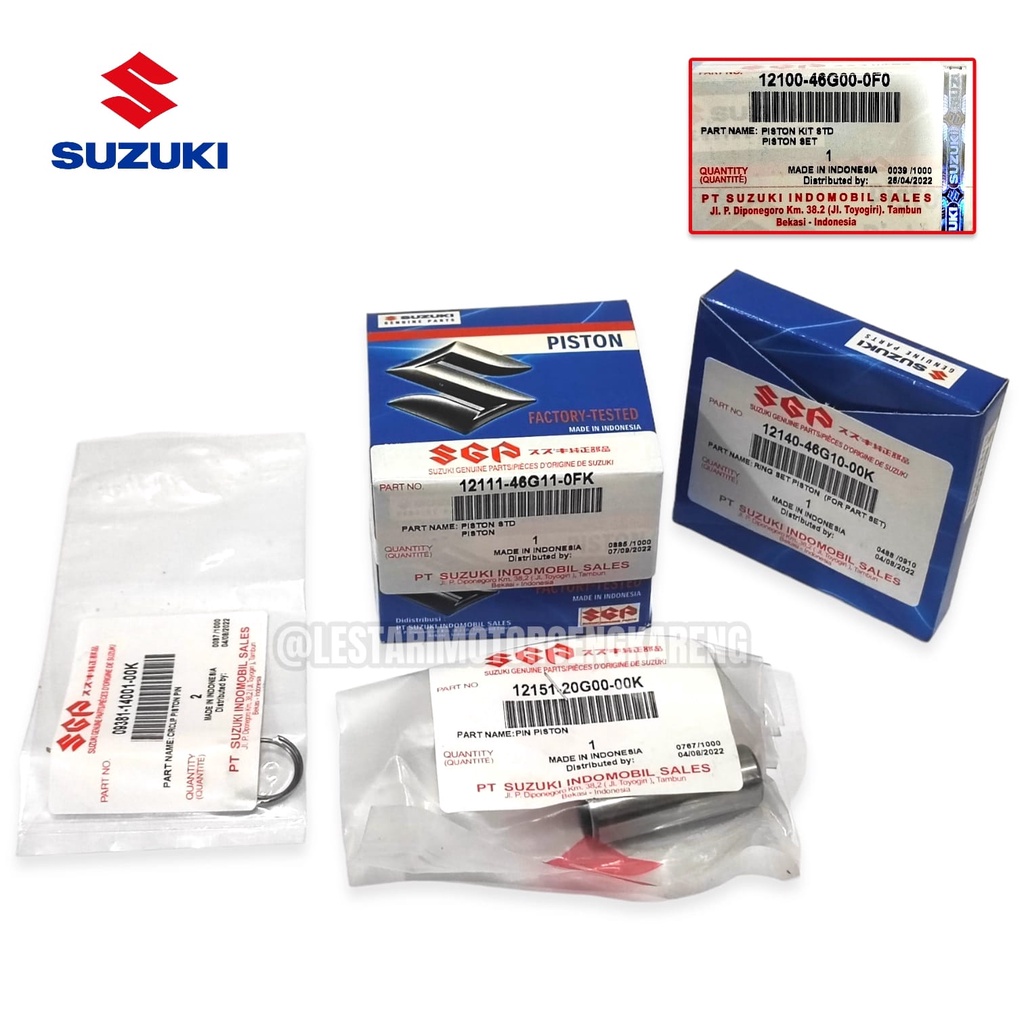 PISTON SEHER SET KIT SPIN OS 0 STANDAR ORI SGP ASLI 12100-46G00-0F0