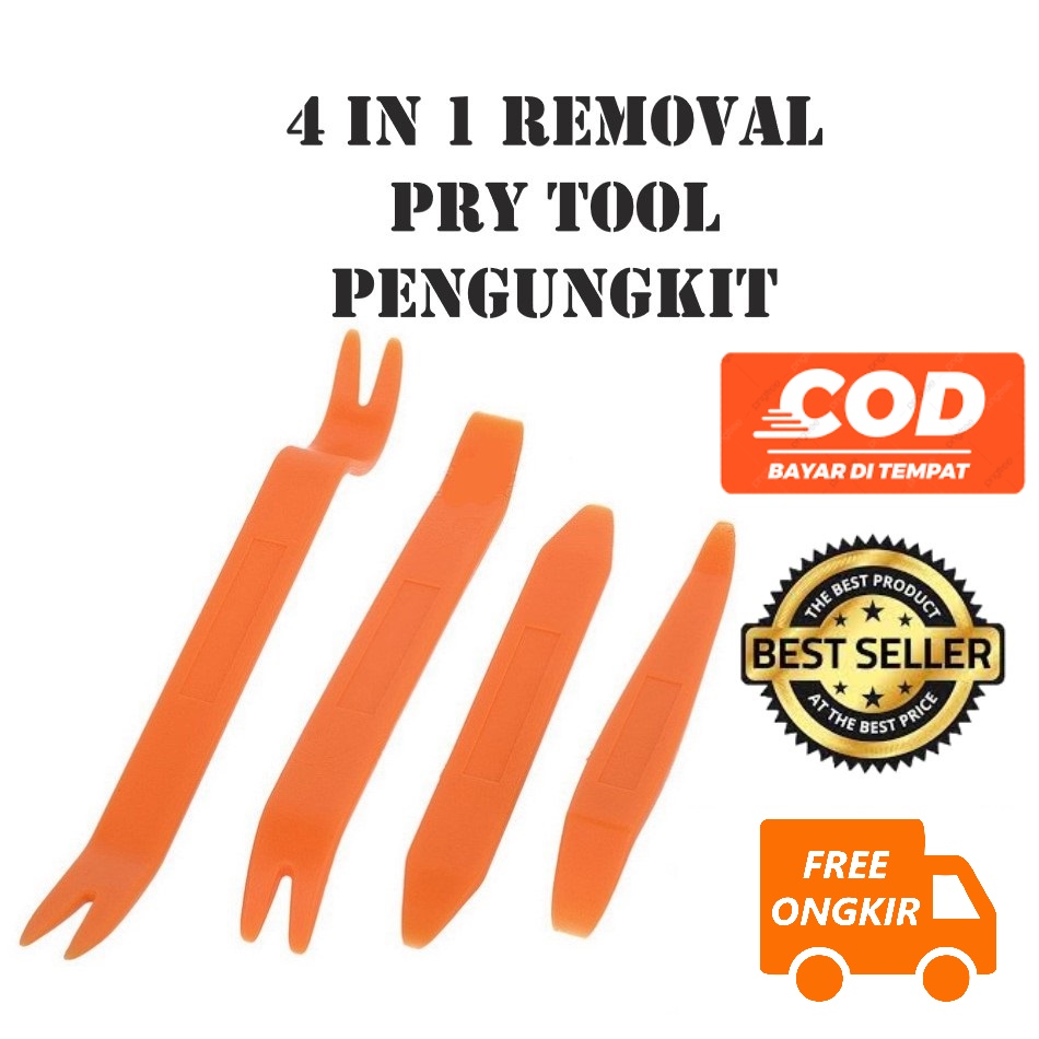 Set Alat Reparasi Pengungkit Panel bodi Dasboard Interior mobil, perlengkapan congkel baut rivet body motor