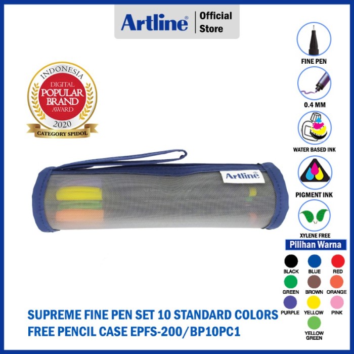 

PULPEN ARTLINE SUPREME FINE PEN EPFS-200/BP10PC1 SET 10 STANDART