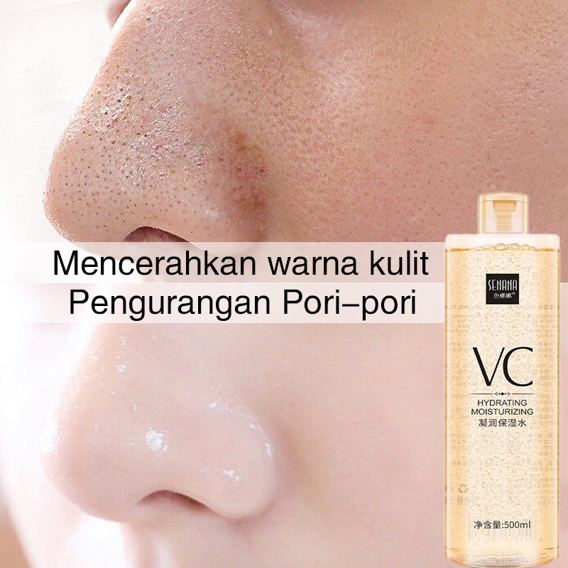 Perawatan wajah mengecilkan pori pori pelembap 500ml Melembabkan dan Meremajakan Kulit Mencerahkan Kulit Melembabkan Mengecilkan Pori-Pori Brightening Toner