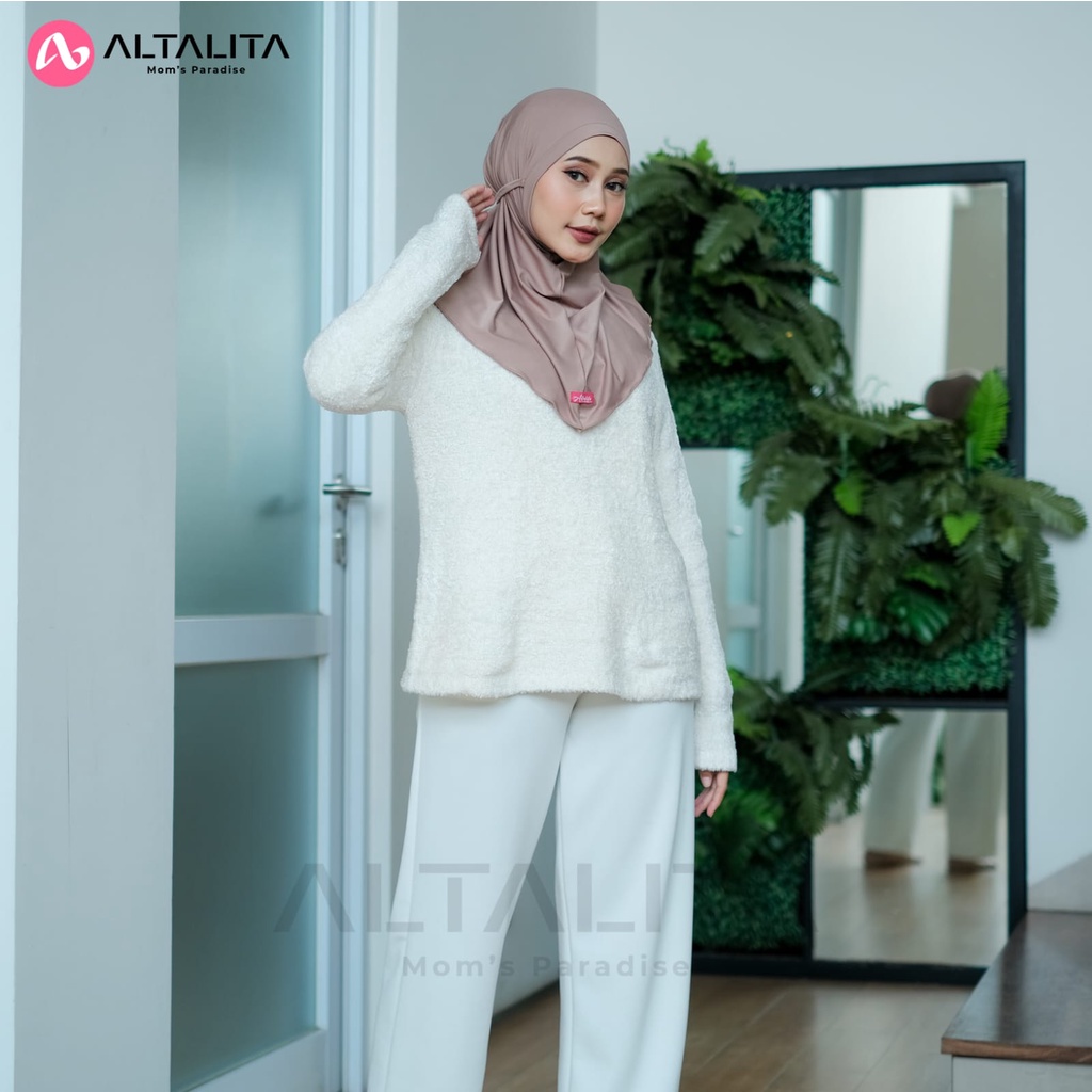 Altalita - Kerudung Sport Instan Hijab Bergo Tali Nyta Non Pet / Non Pad Bahan Jersey Premium Cocok Untuk Olahraga Volly Futsal Senam dan Sehari-Hari