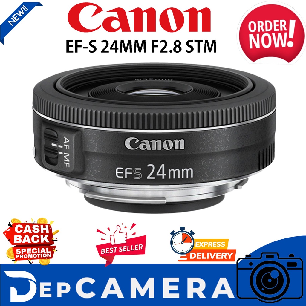 Canon EF-S 24MM F2.8 STM Lensa Fix Canon 24mm