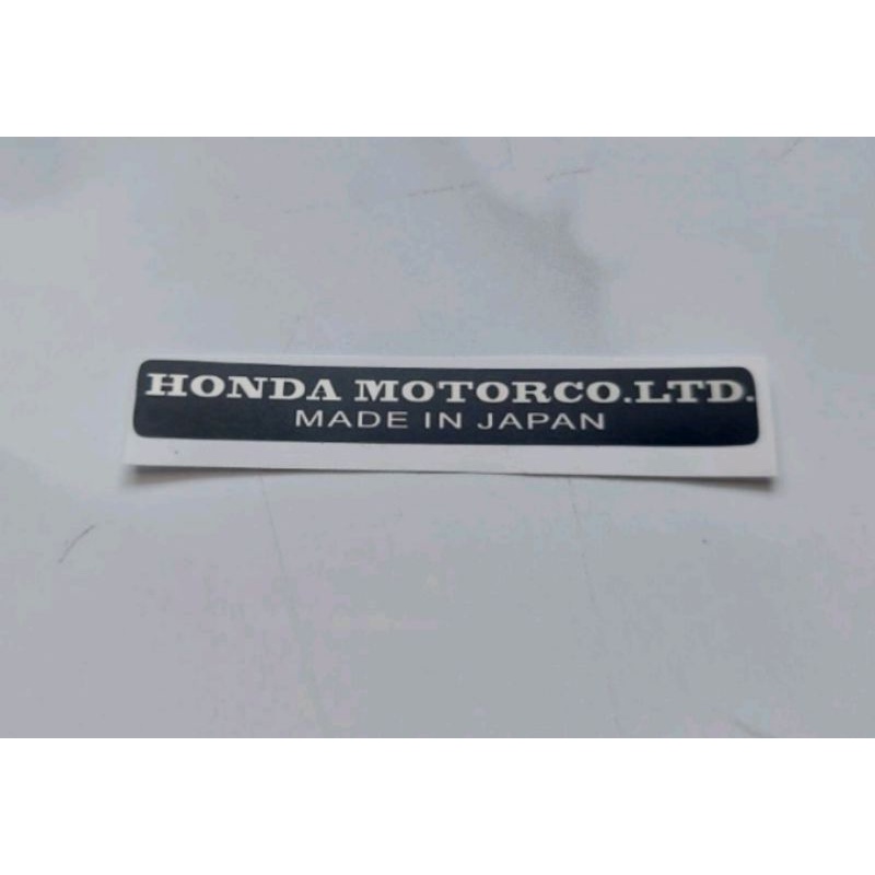 Stiker keterangan honda japan