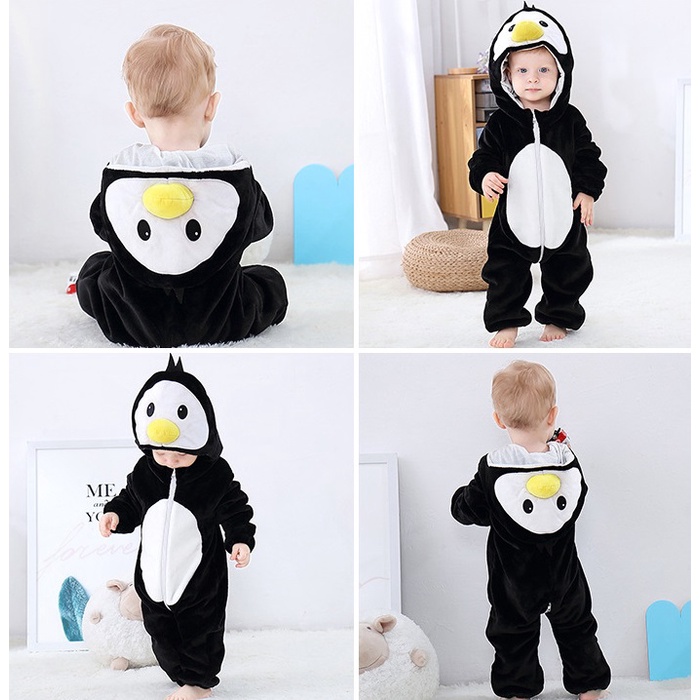 Onesie Kostum Penguin Bayi Anak Balita Costume Cosplay