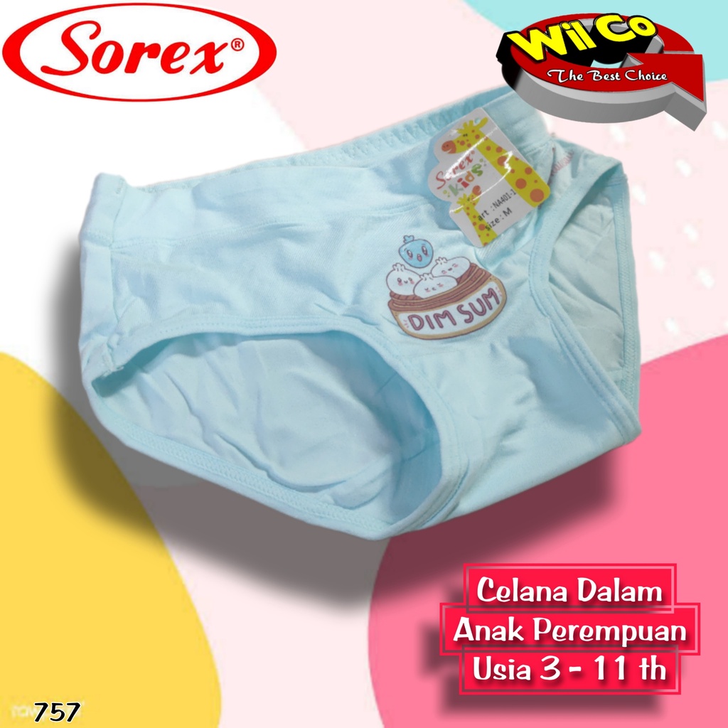 K757 - CELANA DALAM ANAK WANITA SOREX USIA 3 - 11 TH SIZE M-XL