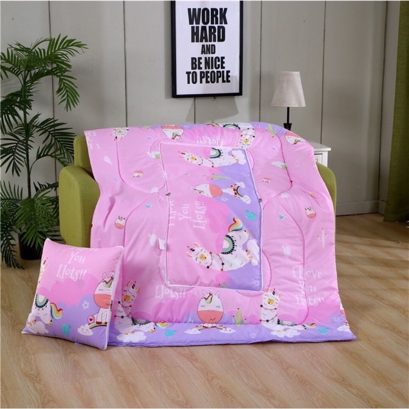 Balmut Karakter Anak Lucu 2in1 Halus / Bantal Selimut Lucu Motif Karakter