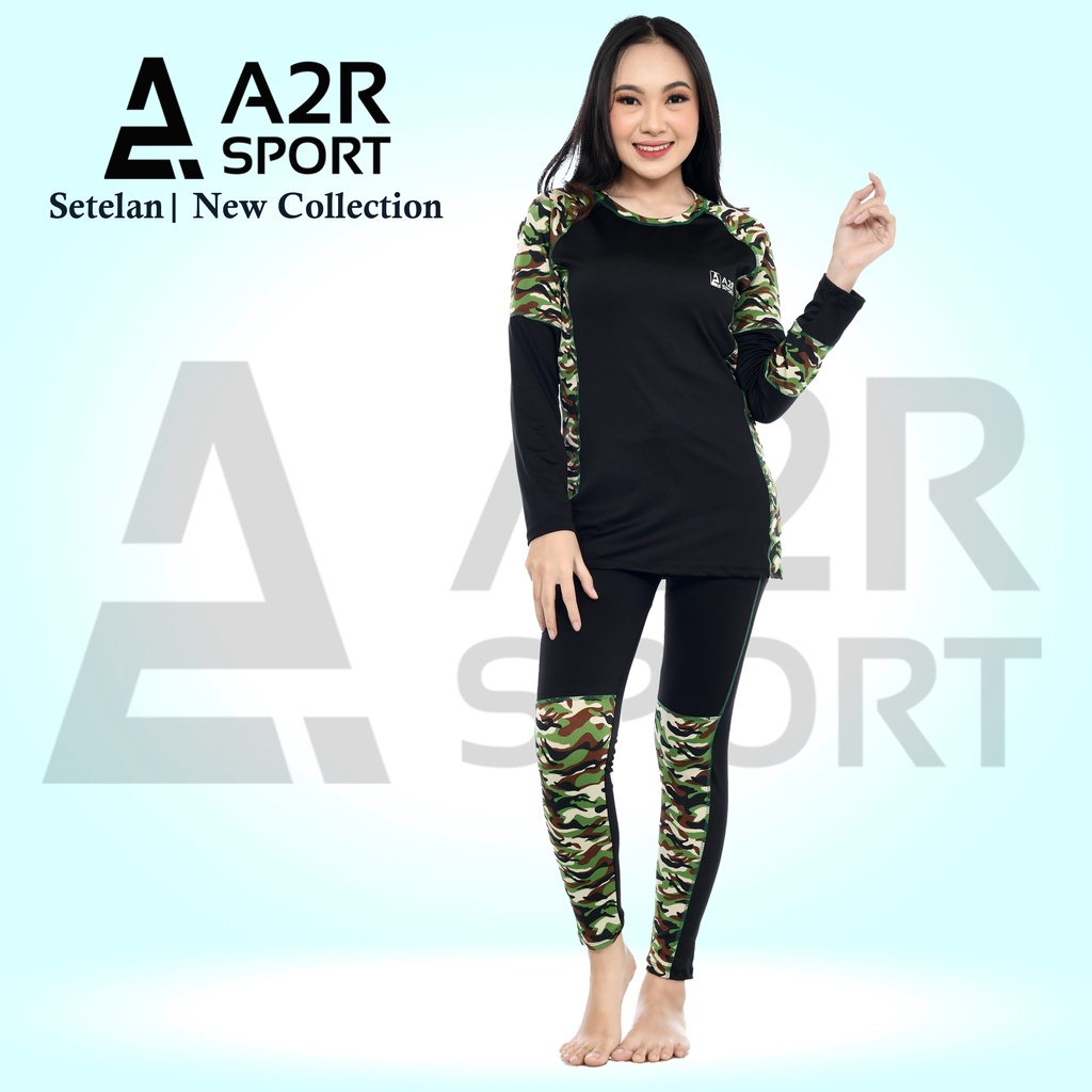 A2R Sport - Setelan dewasa Baju renang motif army