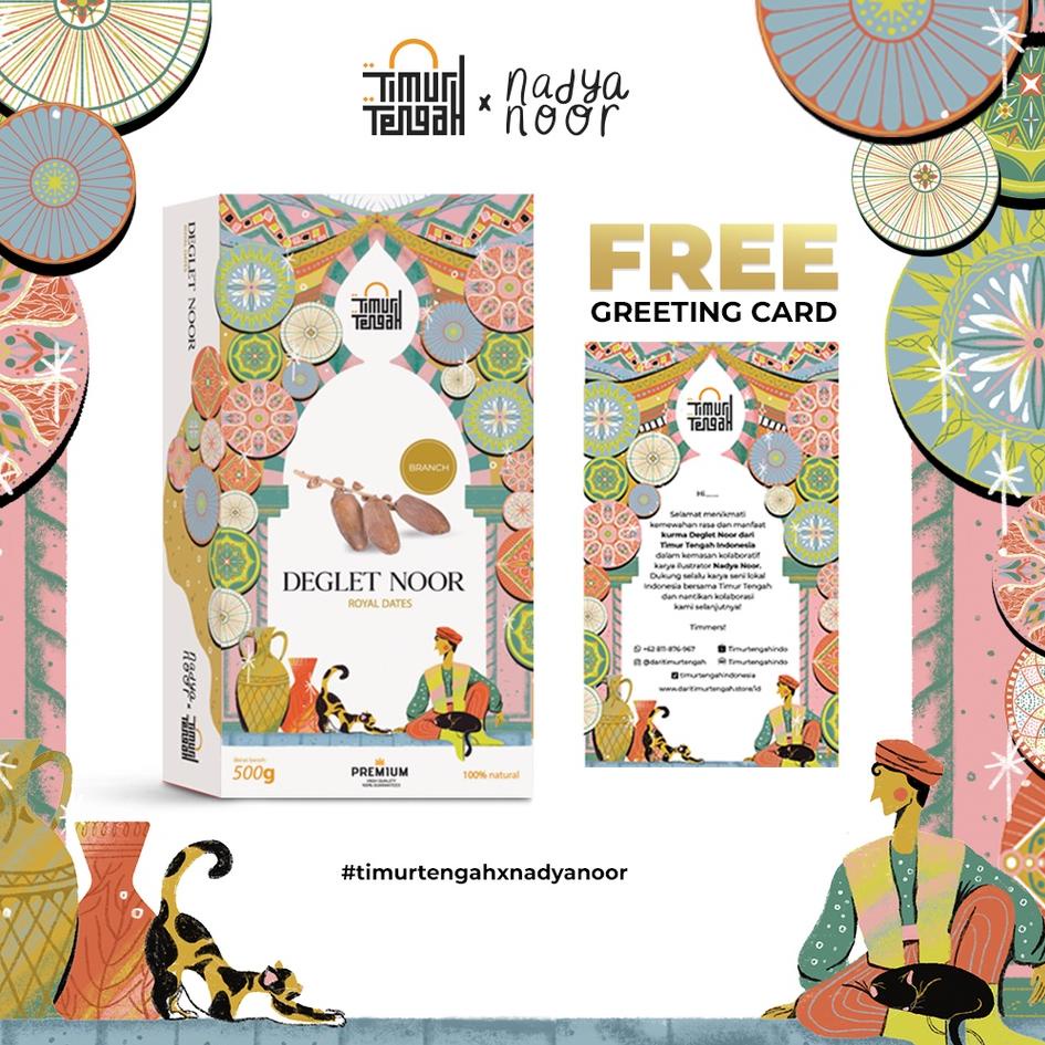 

★ Timur Tengah Kurma Tunisia Tangkai 500gr Deglet Noor Premium Original High Quality ➸