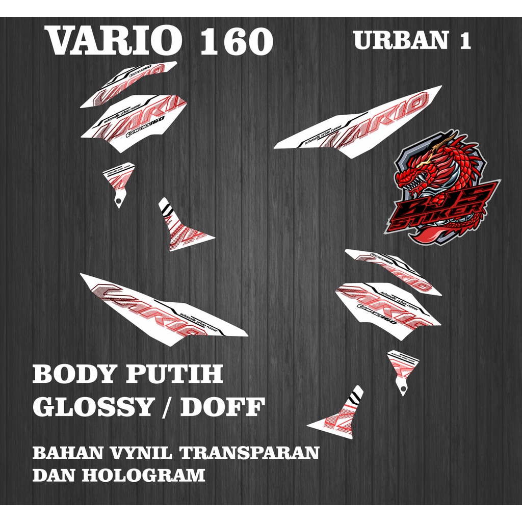 Striping vario 160 - Stiker Decal vario 160 2022 URBAN 1 PUTIH