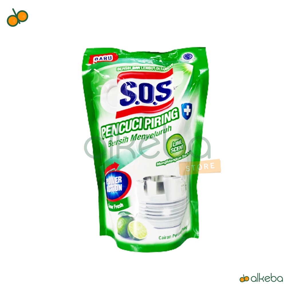 SOS Sabun cuci pirng dishwashing liquid refill 750Ml