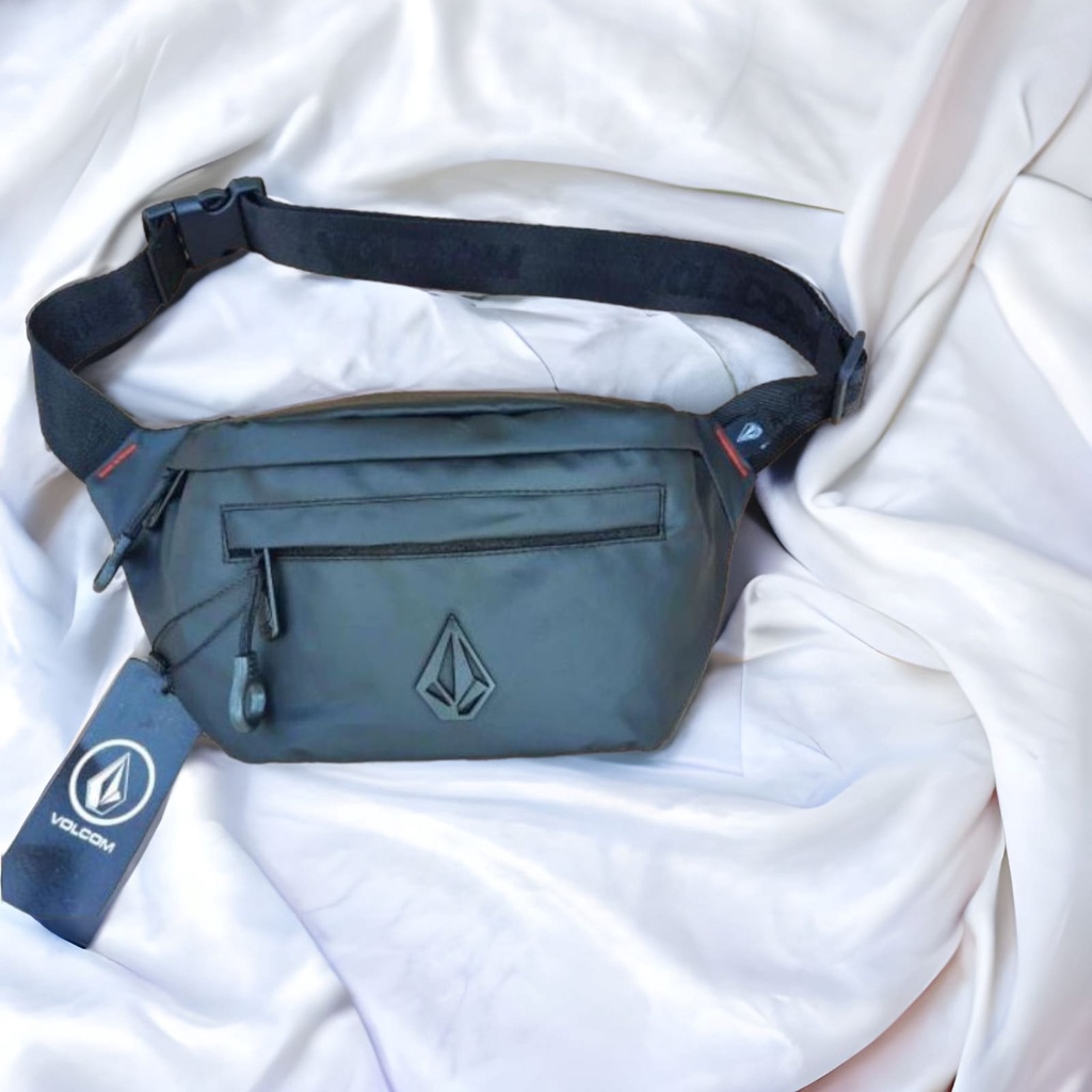 Tas Selempang Pria Arctic Tas Slempang Waterproof Pria Wanita Waistbag Anti Air Keren Trendy-Hitam
