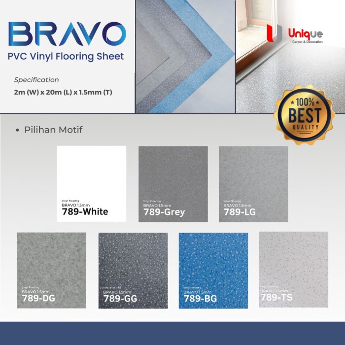 Floor Termurah Karpet Lantai Roll Tebal 1.5Mm Motif Semen / Vinyl Flooring