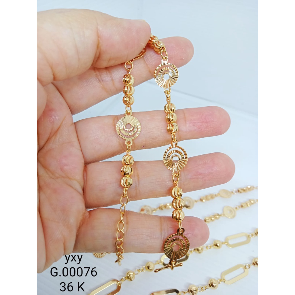 GELANG TANGAN PERHIASAN IMITASI LAPIS EMAS YXY G.00076