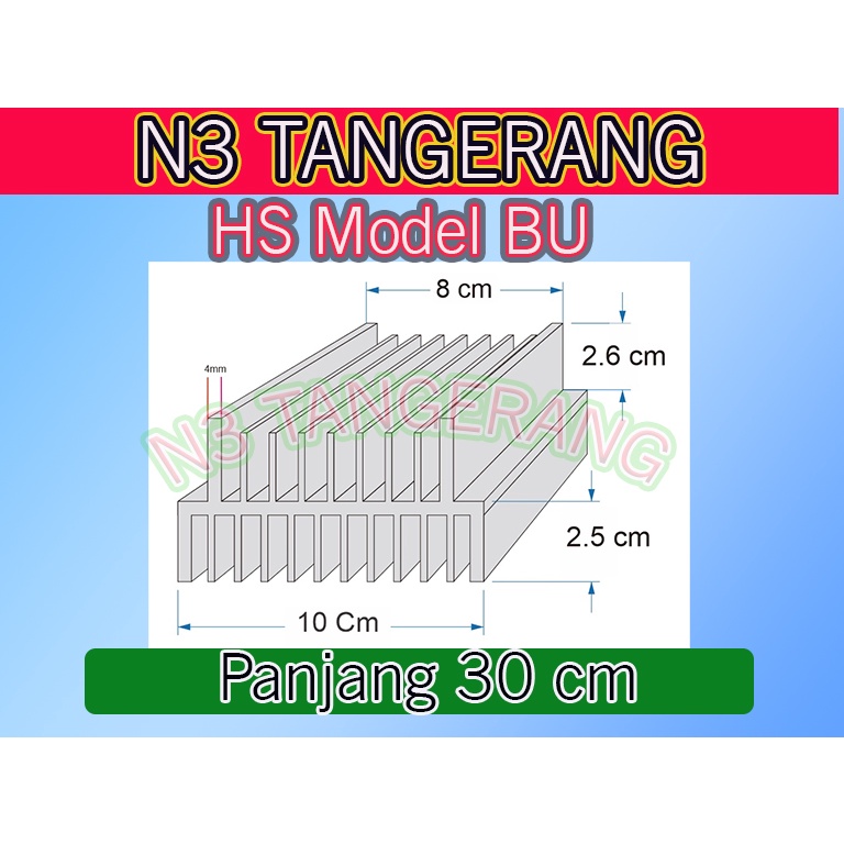 PENDINGIN  HS  HEATSINK 3U 30CM MK YIROSHI JBL SOCL