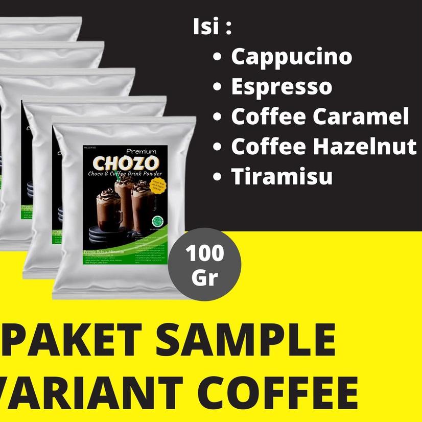 

⅍ PAKET SAMPLE Best 5 Varian COFFEE, Harga adalah 1 Paket berisi 5 Variant ♝