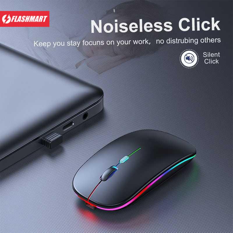 Flashmart  Optical Wireless Mouse Silent Click Dual 2.4GHz &amp; Bluetooth - E1300