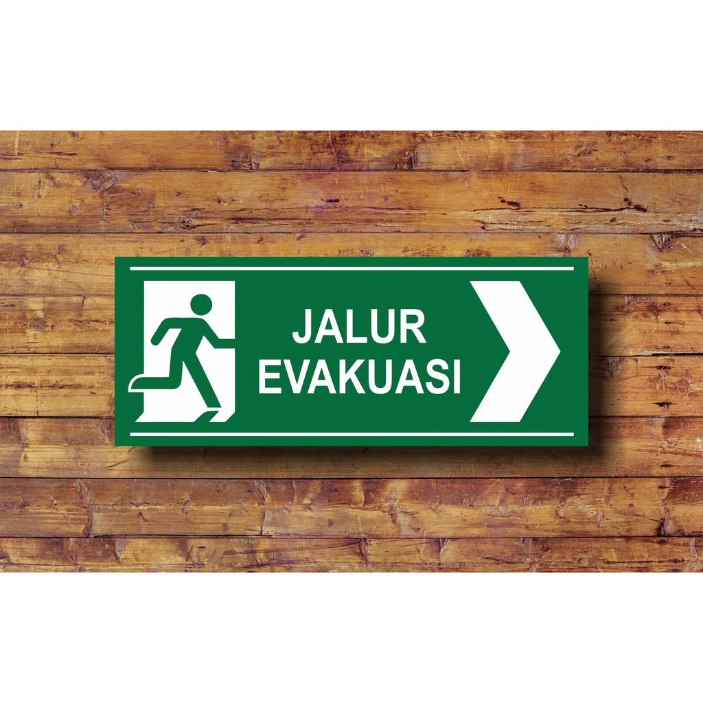 STICKER JALUR EVAKUASI LARI KANAN