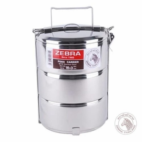 Rantang Rantang Makan Stainless Steel Zebra 3 Susun Diameter 16Cm ( 150163 )