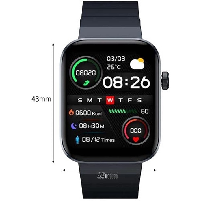 MIBRO T1 Smartwatch - Sporty Bluetooth Calling AMOLED 1.6-inch Screen - Jam Tangan Pintar dari MIBRO