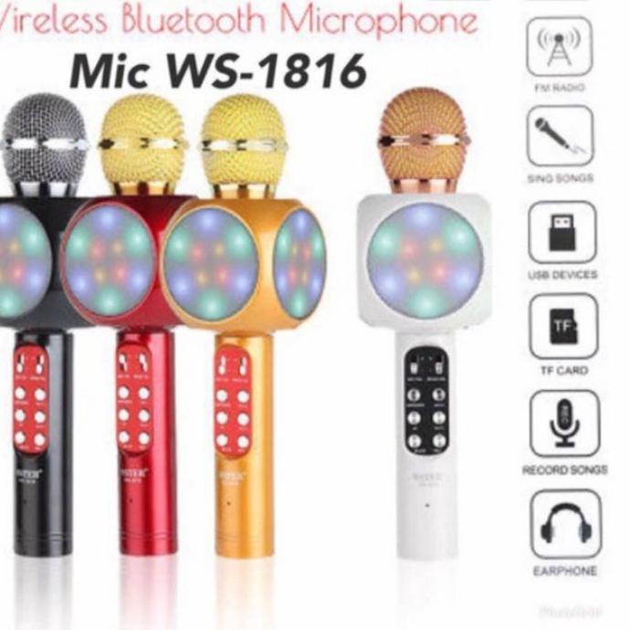 ✸ Bluetooth Wireless WS-1816 Microphone Speaker USB. ☋